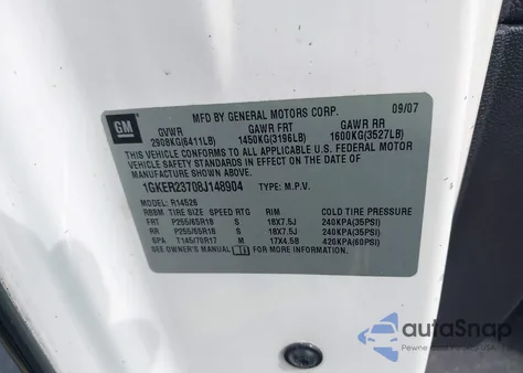 2008 GMC Acadia Slt-1 from USA, damaged, VIN 1GKER23708J148904